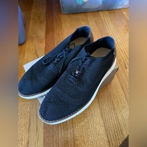 Nautica Mens Knit Dress Black Alon Oxford Dress Sneakers Size 12